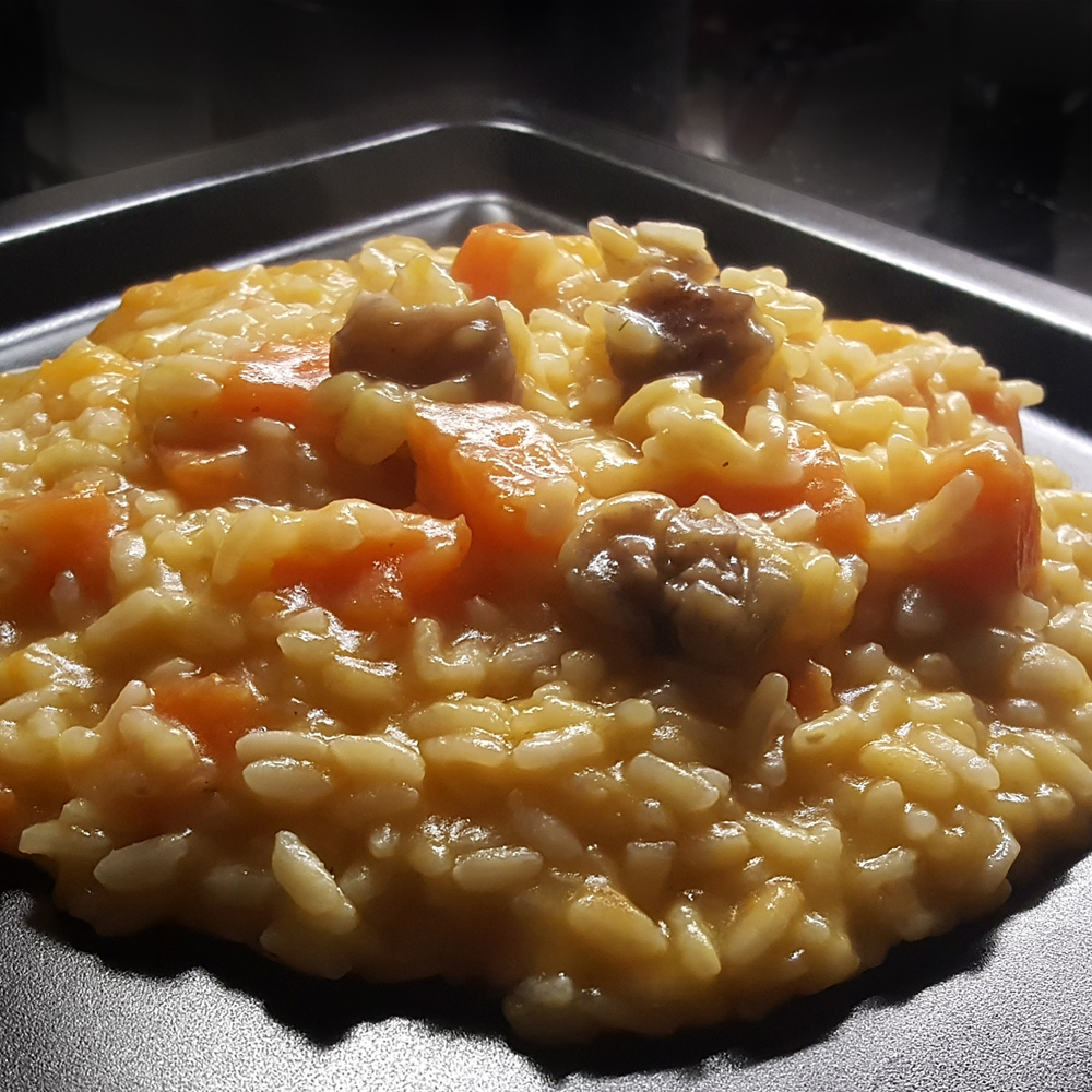 Pumpkin and chestnut risotto