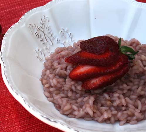 Risotto with Strawberries and Franciacorta